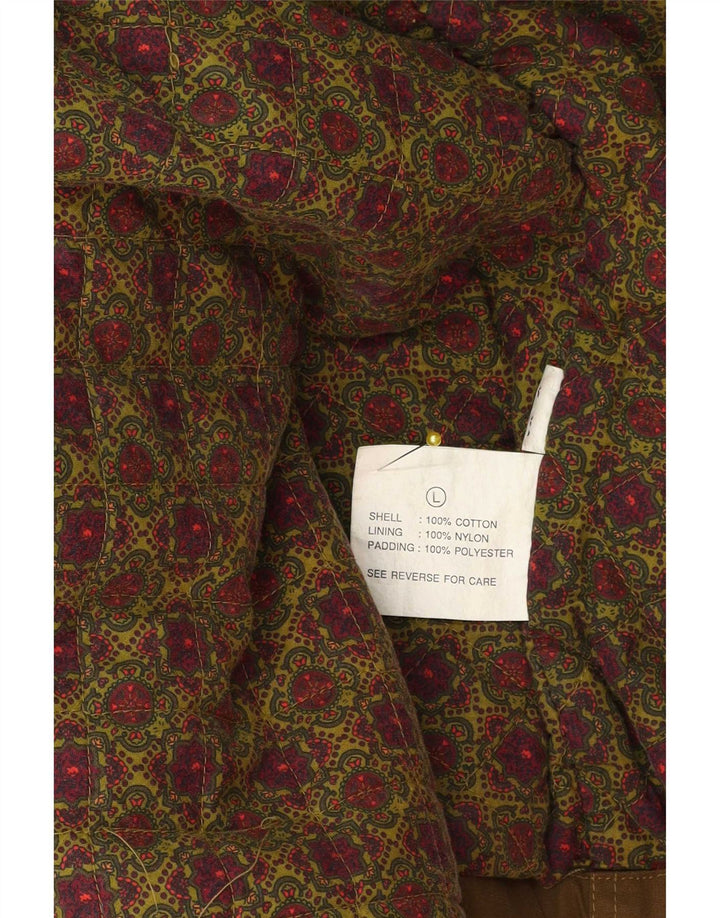 Vintage Herre Utility Jacket UK 40 Stor brun bomuld