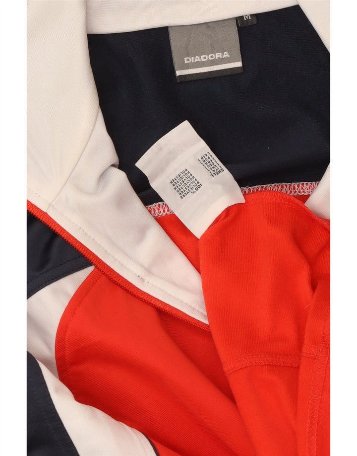 DIADORA Træningsdragt til mænd Topjakke Medium Rød Colourblock Polyester