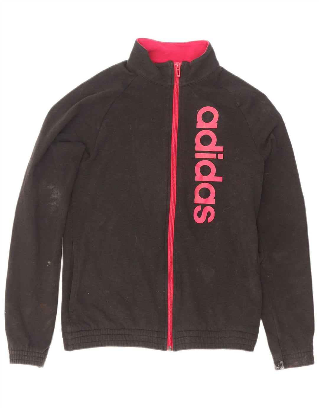 Adidas Grafisk træningsdragt topjakke til kvinder UK 6 XS Sort