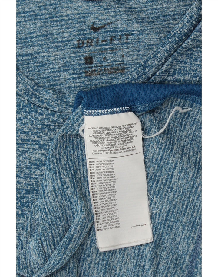 NIKE Dri Fit T-shirt top mellemblå polyester til mænd