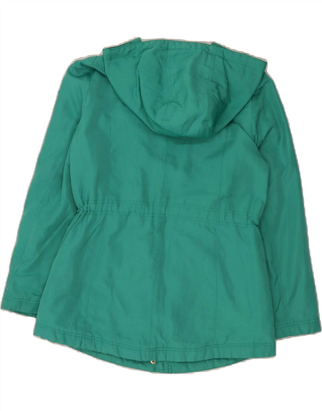 MARKS & SPENCER Womens Hooded Windbreaker Jacket UK 12 Medium  Green Vintage Marks & Spencer and Second-Hand Marks & Spencer from Messina Hembry 