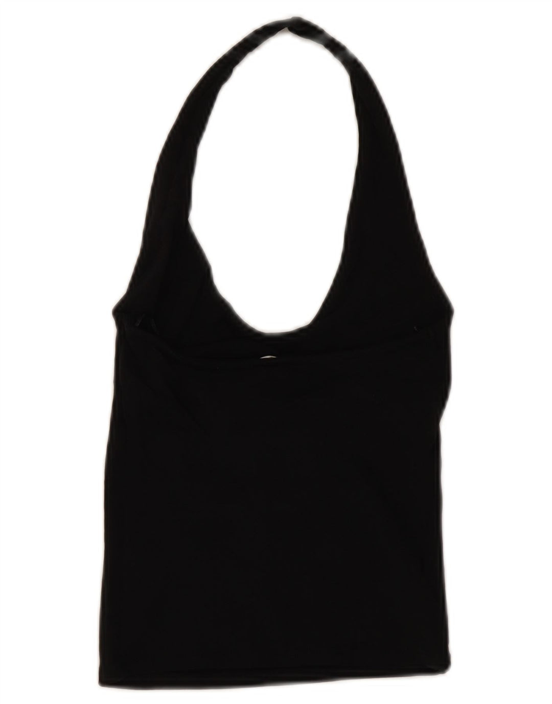 Zara Womens Crop Halter Top UK 12 Medium Black Bomuld