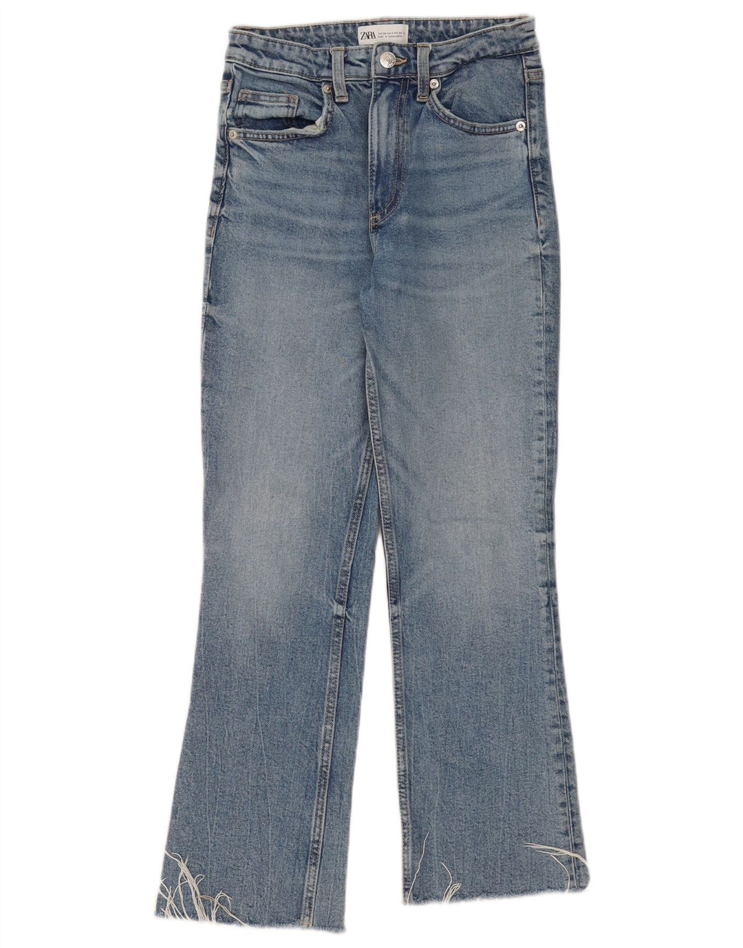 Zara Dame Bootcut Jeans EU 34 2XS W24 L26 Blå