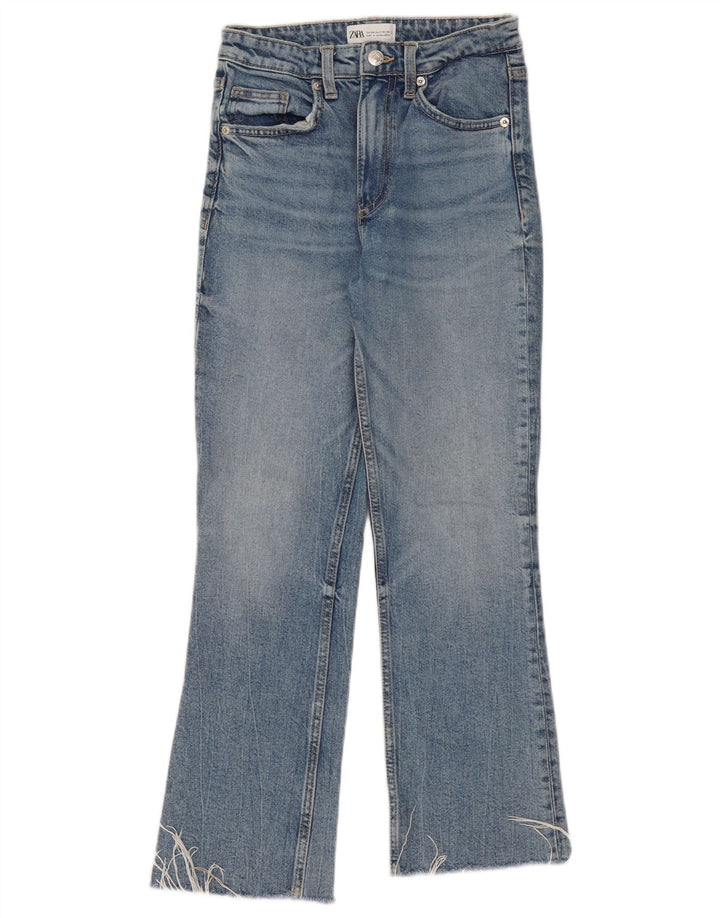 Zara Dame Bootcut Jeans EU 34 2XS W24 L26 Blå