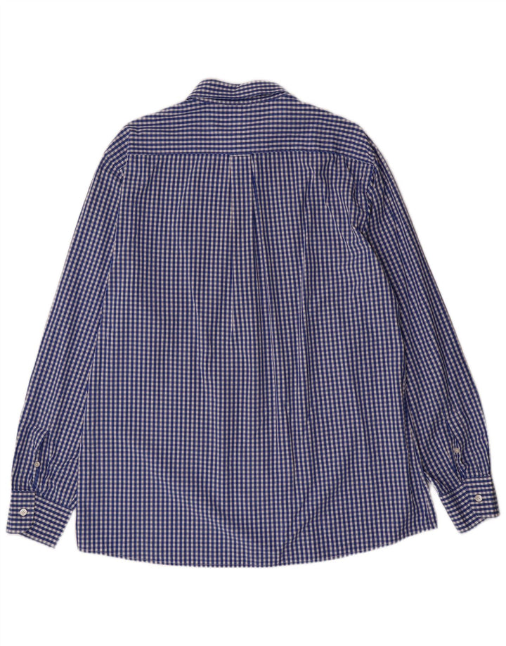 Jaeger herreskjorte stor blå Gingham bomuld