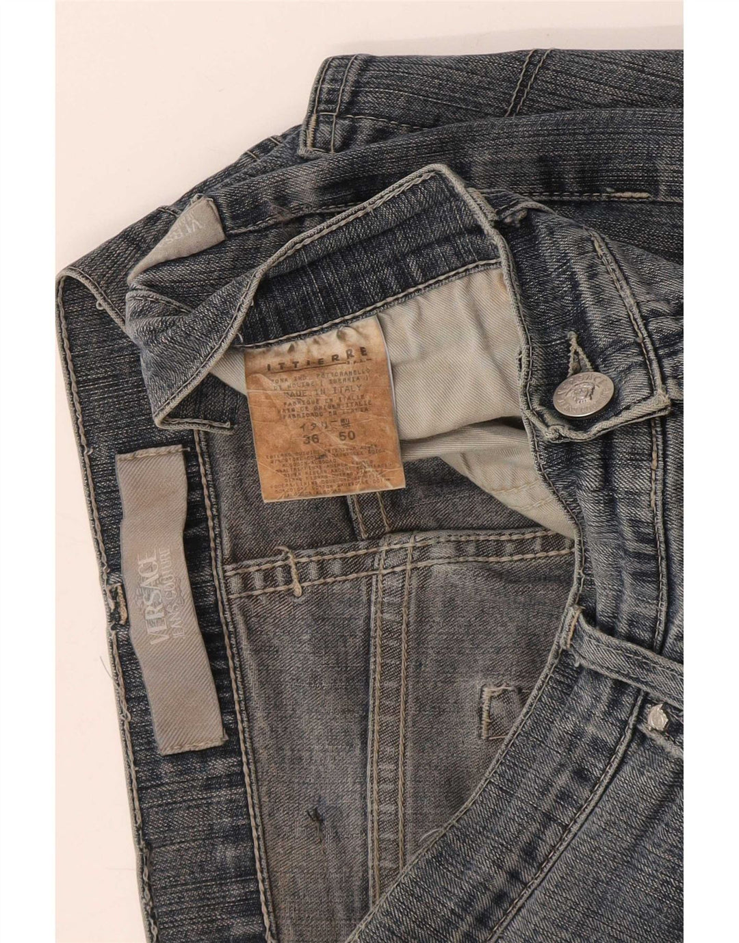 Versace Lige Jeans til kvinder IT 50 XL W36 L30 Blå Bomuld