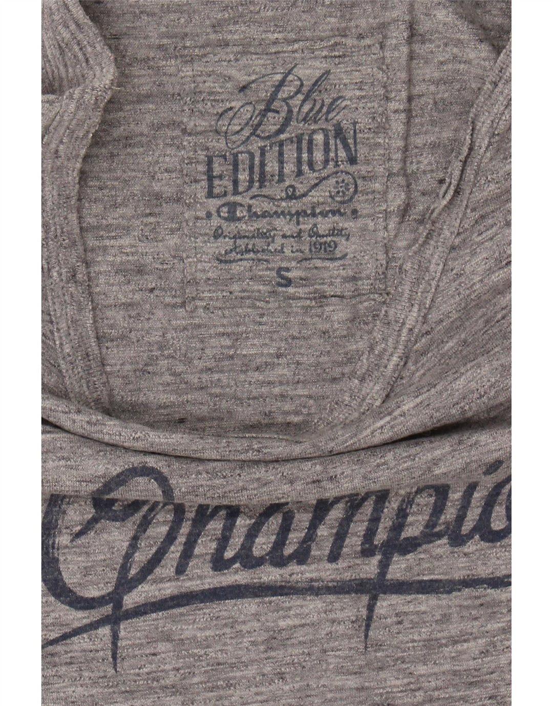 CHAMPION Womens Graphic T-Shirt Top UK 10 Small Grey Flecked