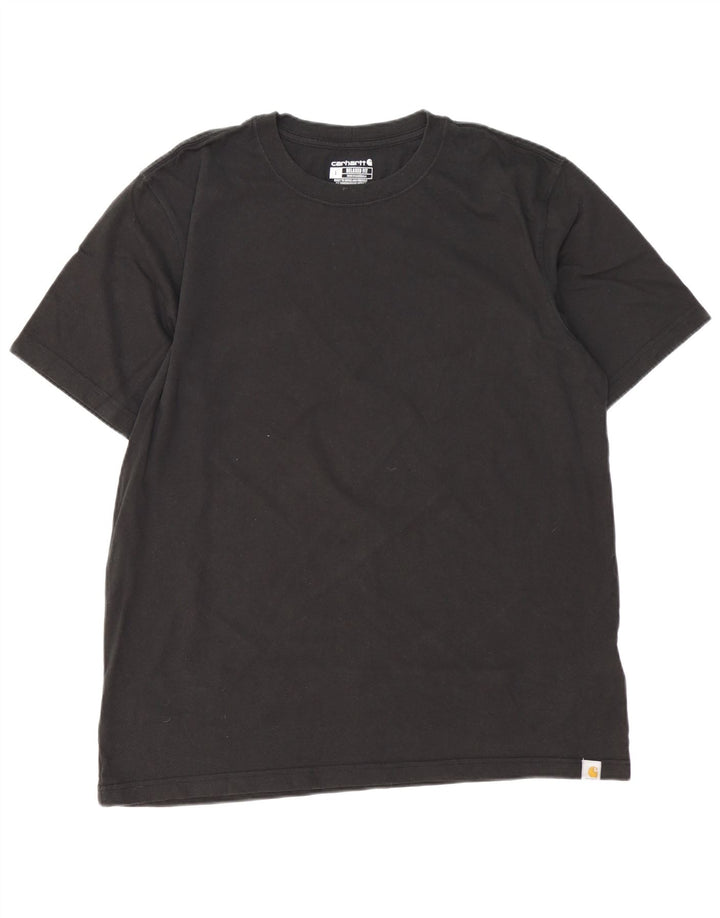 CARHARTT Herre Relaxed Fit T-Shirt Top Stor Sort Bomuld