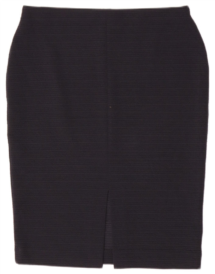 Marks & Spencer Pencil Nederdel til kvinder UK 12 Medium W30 Marineblå polyester