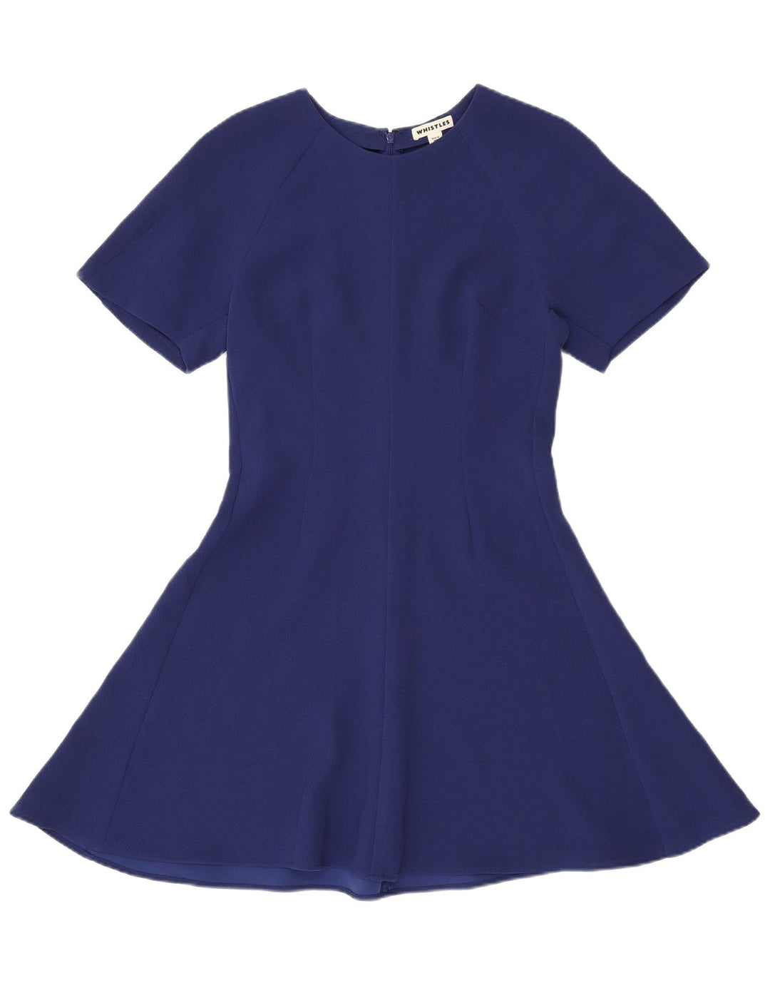 WHISTLES Dame A-Line Kjole UK 12 Medium Navy Blue Polyester