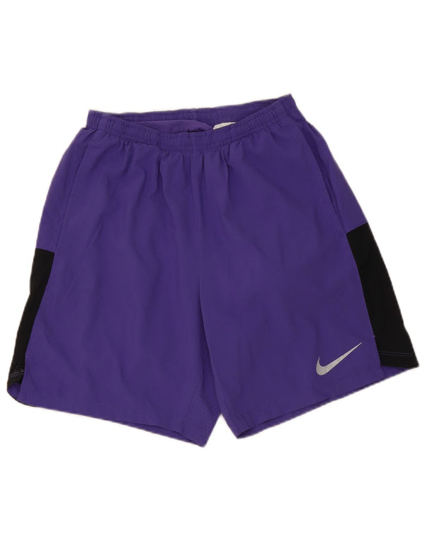Nike sportsshorts til kvinder UK 10 Small Purple Polyester