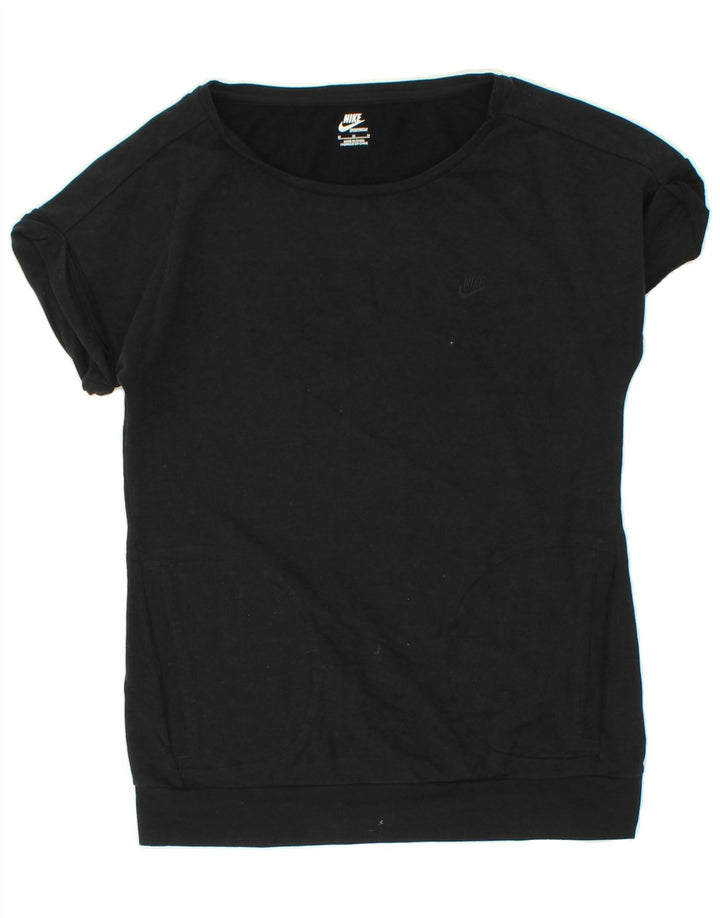 NIKE Womens T-Shirt Top UK 12 Medium Black Cotton Vintage Nike and Second-Hand Nike from Messina Hembry 
