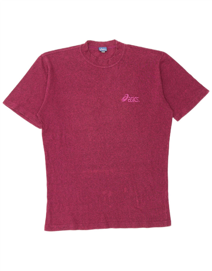 Asics Herre T-Shirt Top Stor Bourgogne Flecked Bomuld