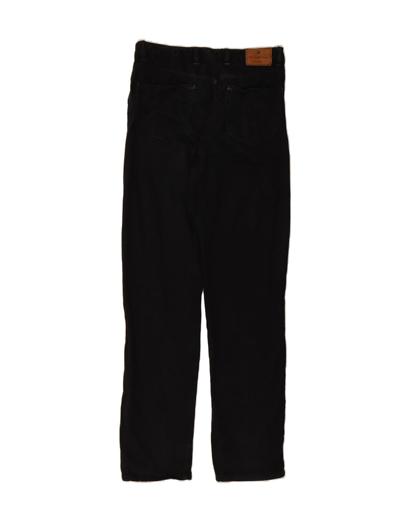 ERMENEGILDO ZEGNA Mens Straight Casual Trousers W34 L37 Black Vintage Ermenegildo Zegna and Second-Hand Ermenegildo Zegna from Messina Hembry 