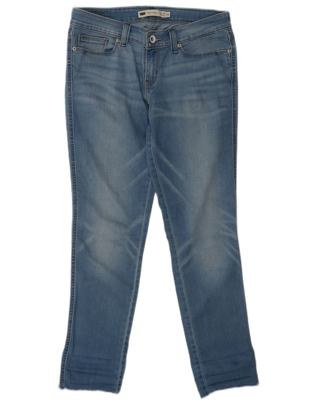 LEVI'S Dame Demi Curve Skinny Jeans W29 L28 Blå Bomuld