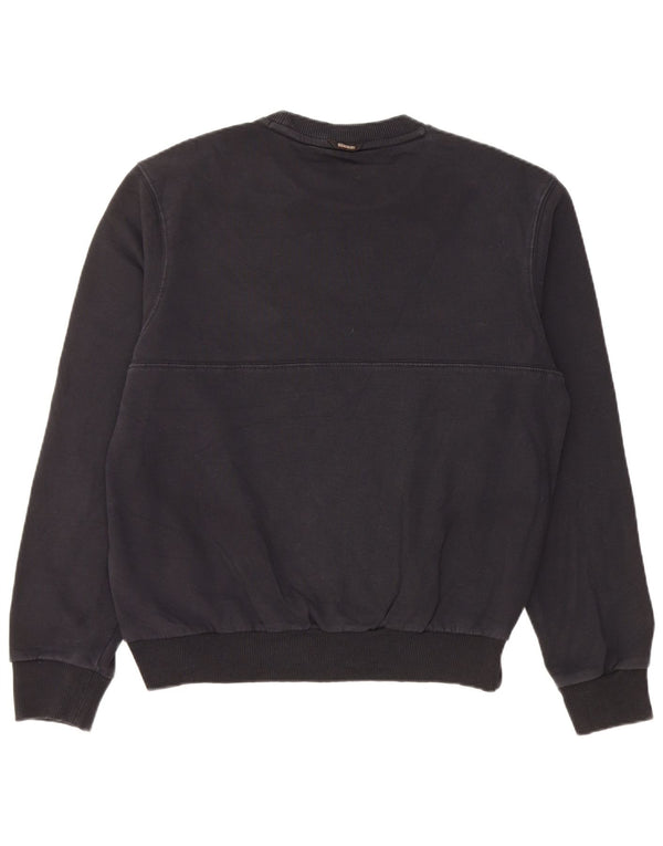 Napapijri Herre Grafisk Sweatshirt Jumper Stor Sort Bomuld