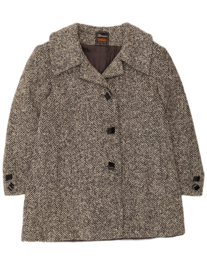 Moessmer Womens Pea Coat UK 14 Medium Grey Virgin Wool