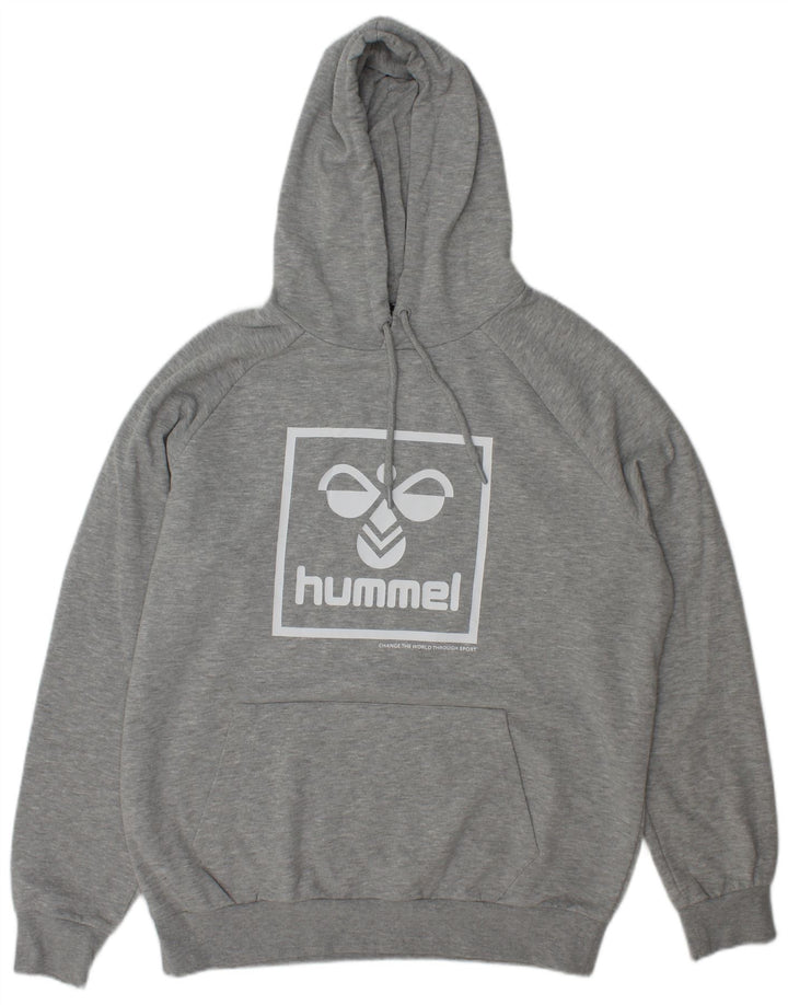 Hummel Herre grafisk hættetrøje XL Grå Flecked Polyester