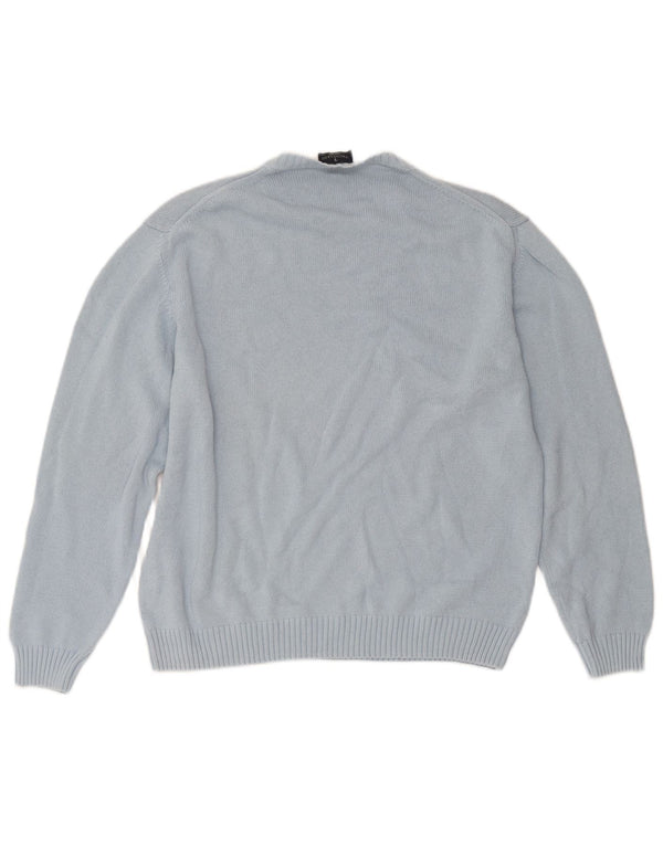 Trussardi Herre Crew Neck Jumper Sweater Large Blue