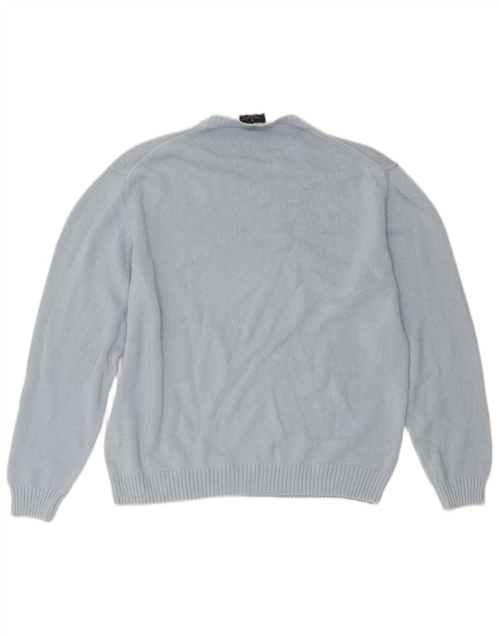 Trussardi Herre Crew Neck Jumper Sweater Large Blue