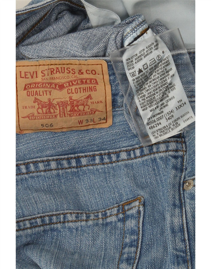 Levi's Herre 506 Straight Jeans W33 L30 Blå Bomuld