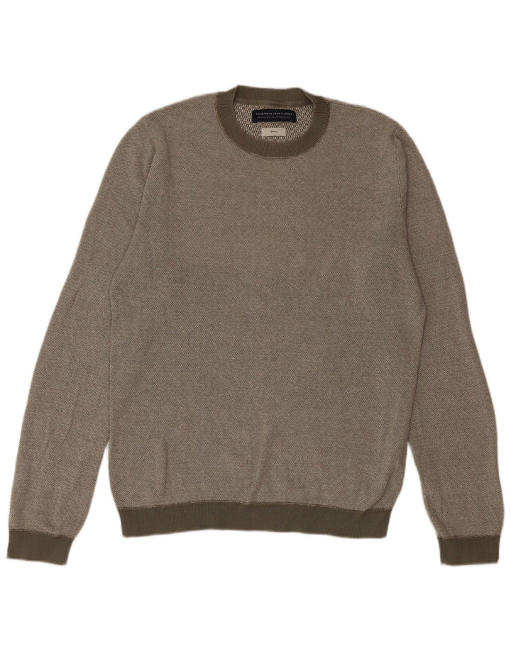 Jack & Jones Herre sweater med rund hals, lille Khaki Bomuld