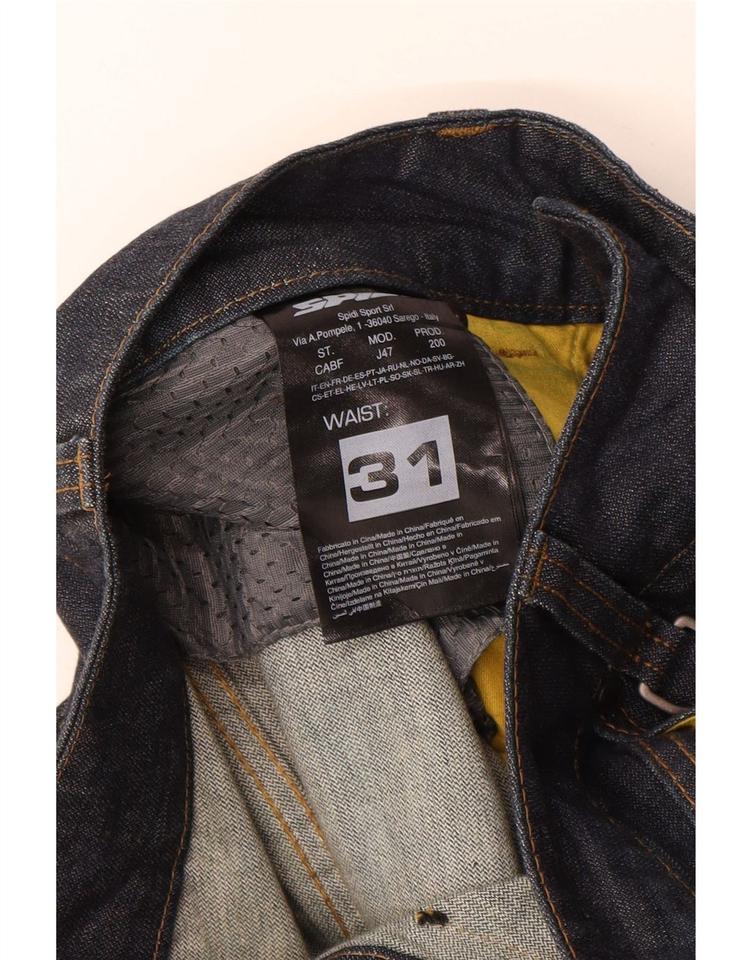 Spidi Straight Jeans til mænd W31 L33 Marineblå bomuld