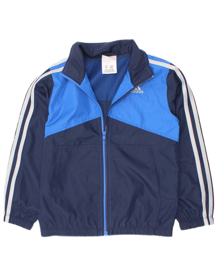 Adidas Træningsdragt Topjakke til drenge 3-4 år Navy Blue Colourblock Polyester