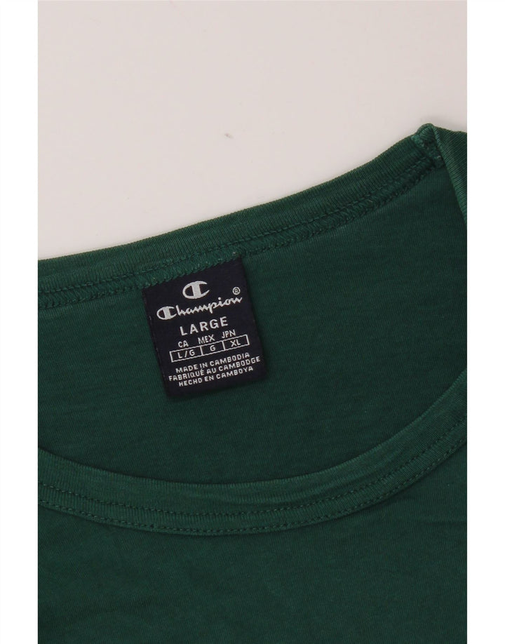 Champion Herre Grafisk T-Shirt Top Stor Grøn Colourblock