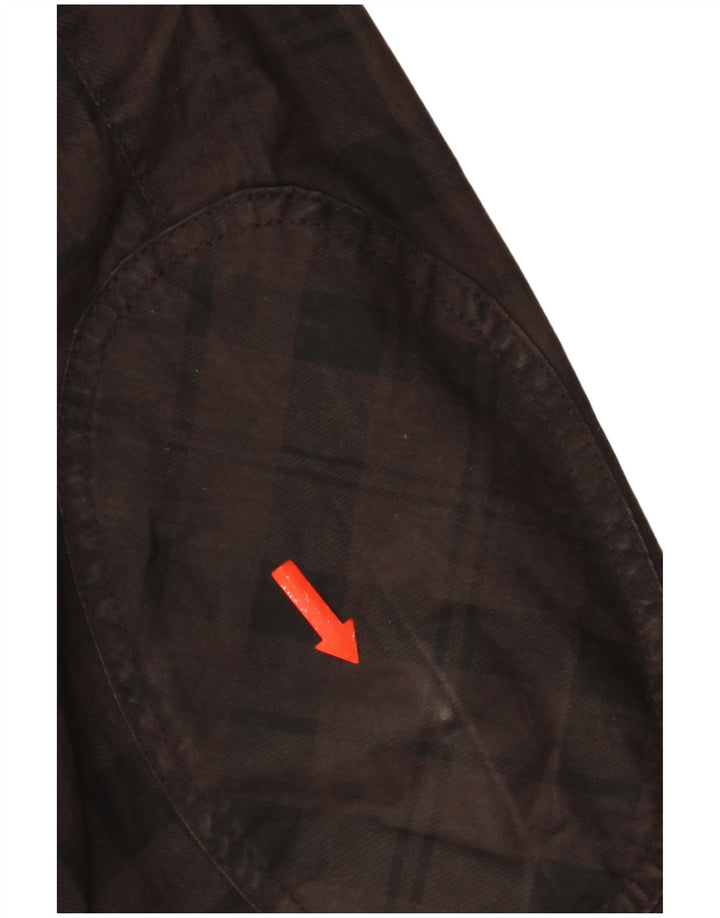 Massimo Dutti Herre Overshirt Vendbar skjorte 2XL brun ternet nylon