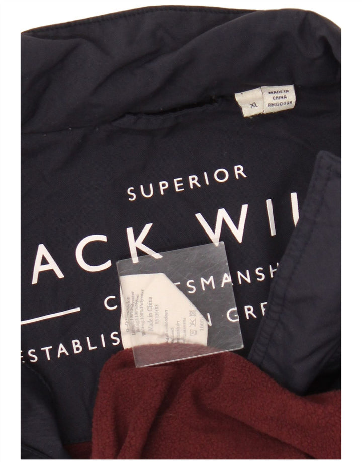 Jack Wills Herre Windbreaker Jacket UK 42 XL Navy Blue Nylon