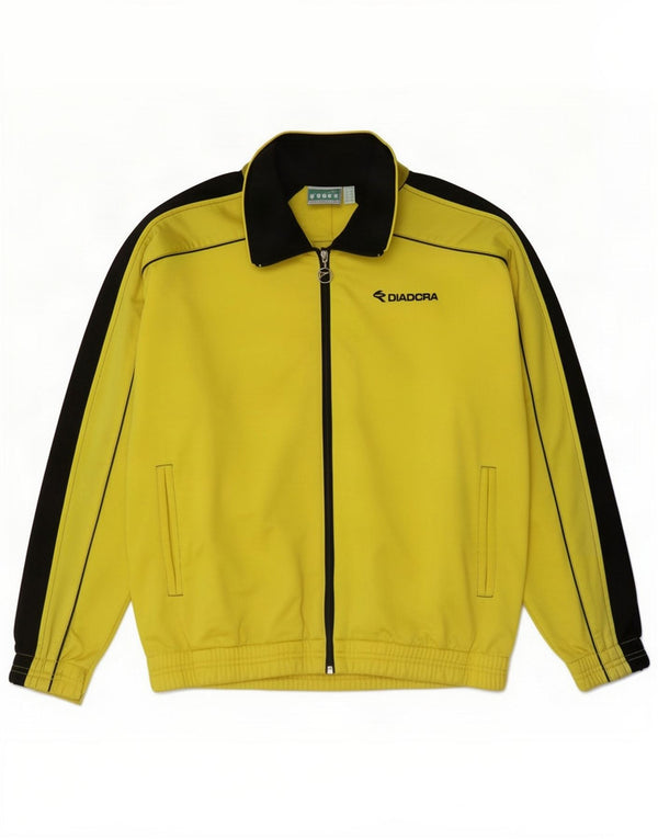 Diadora Træningsdragt til mænd Top Jacket UK 36 Small Yellow Colourblock Polyester