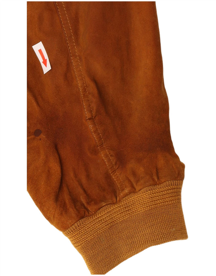 Harry&Moore Herre Ruskind Bomberjakke EU 56 3XL Beige Læder