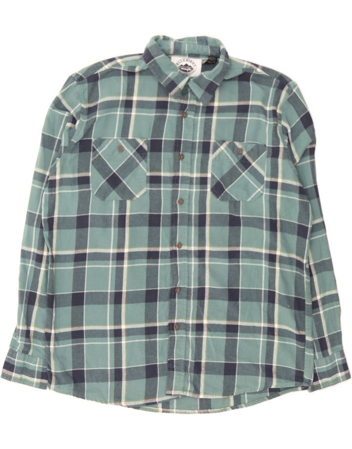 WRANGLER Mens Flannel Shirt Large Blue Check Cotton Vintage Wrangler and Second-Hand Wrangler from Messina Hembry 