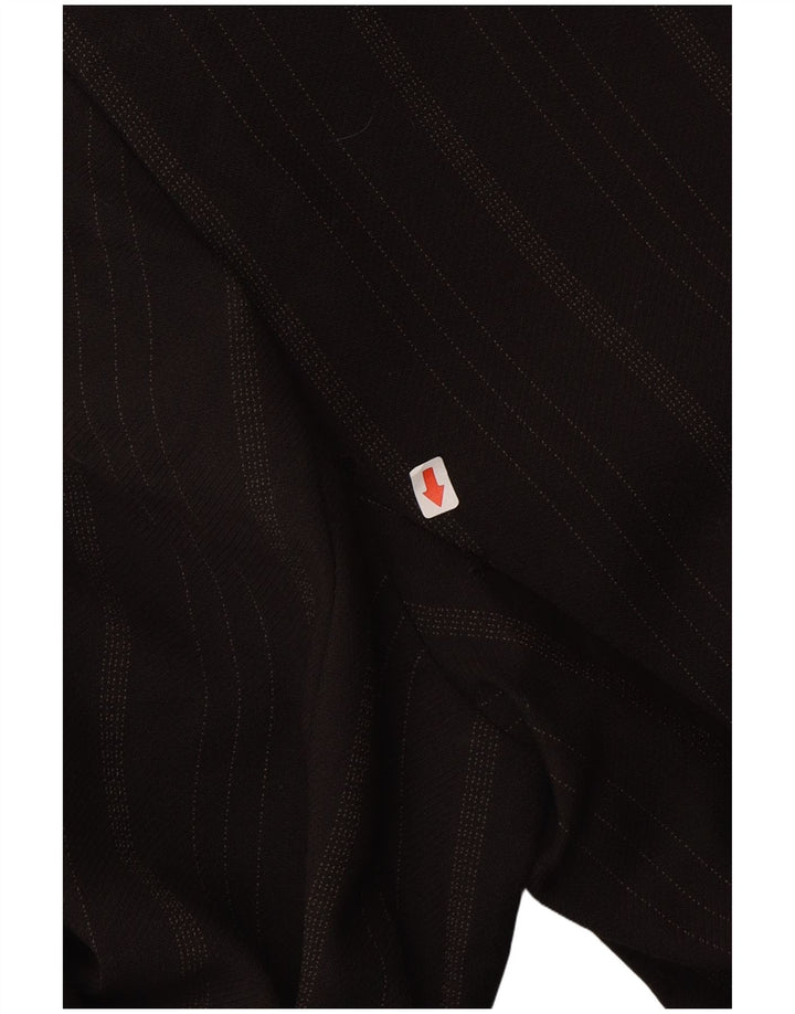 Sportstaff Dame Longline 1 Knap Blazer Jacket UK 10 Lille Brun Stribet