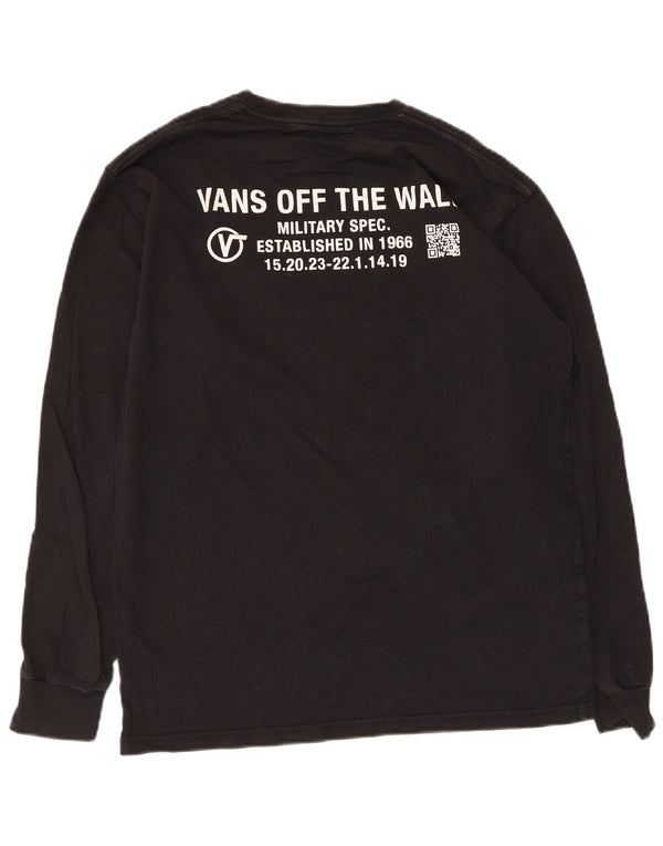 Vans Herre Grafisk Top Langærmet Medium Sort Bomuld