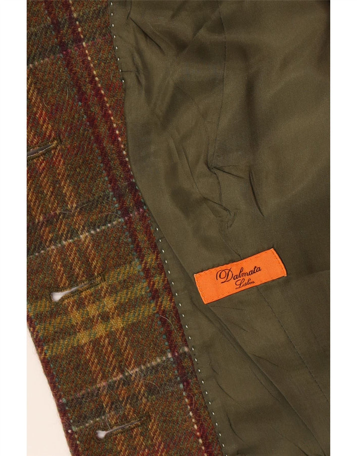 Vintage Dame 4-knaps blazerjakke EU 48 2XL Flerfarvet Plaid Classic