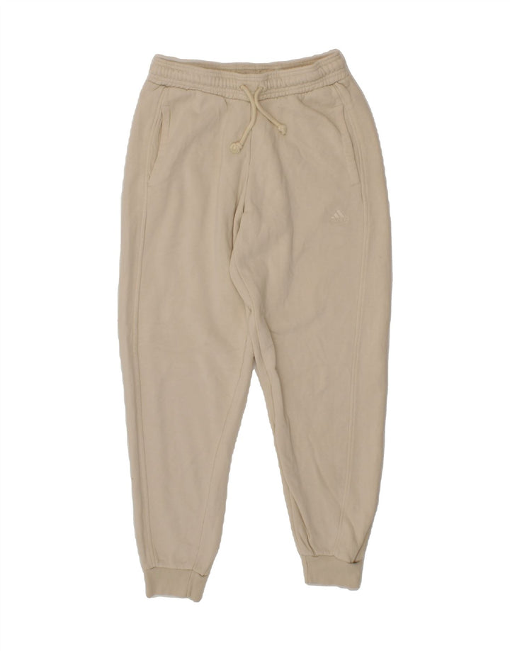ADIDAS Mens Tracksuit Trousers Joggers Small Off White Cotton Vintage Adidas and Second-Hand Adidas from Messina Hembry 