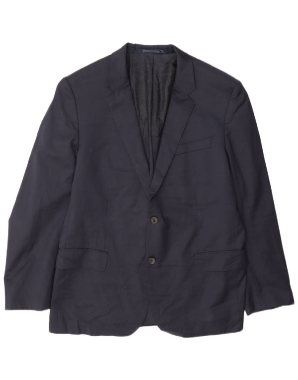 Hugo Boss Herre 2-knaps blazerjakke EU 56 3XL Marineblå Uld