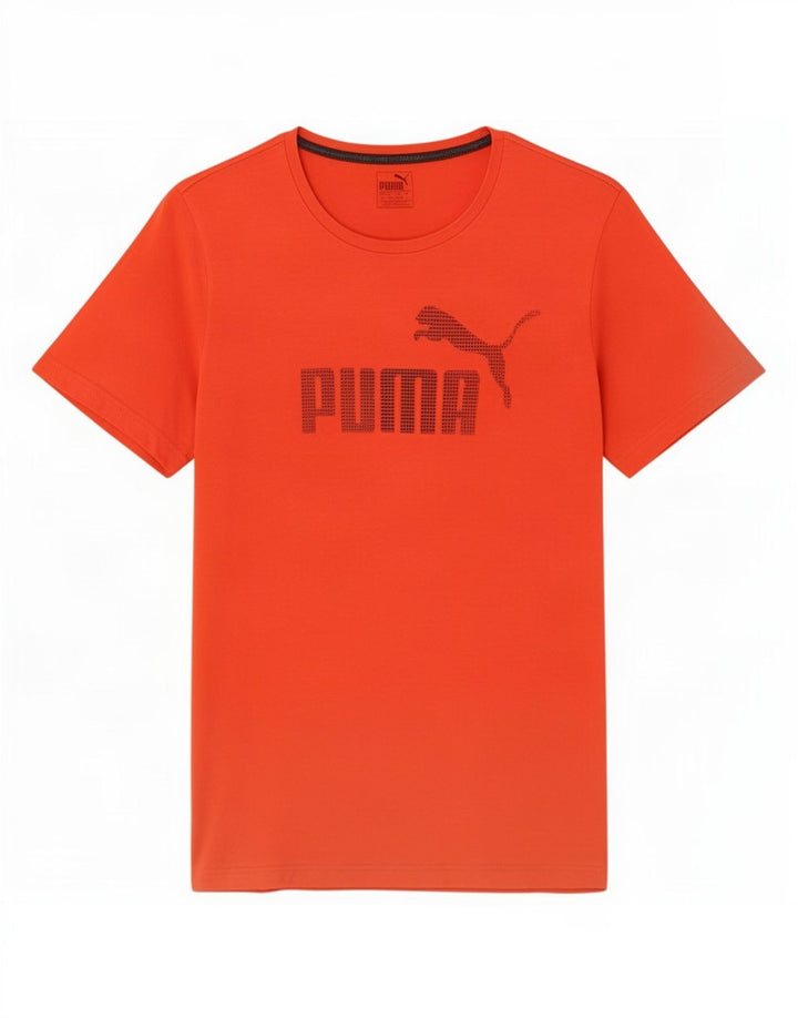 Puma Herre Grafisk T-Shirt Top Lille Rød Bomuld