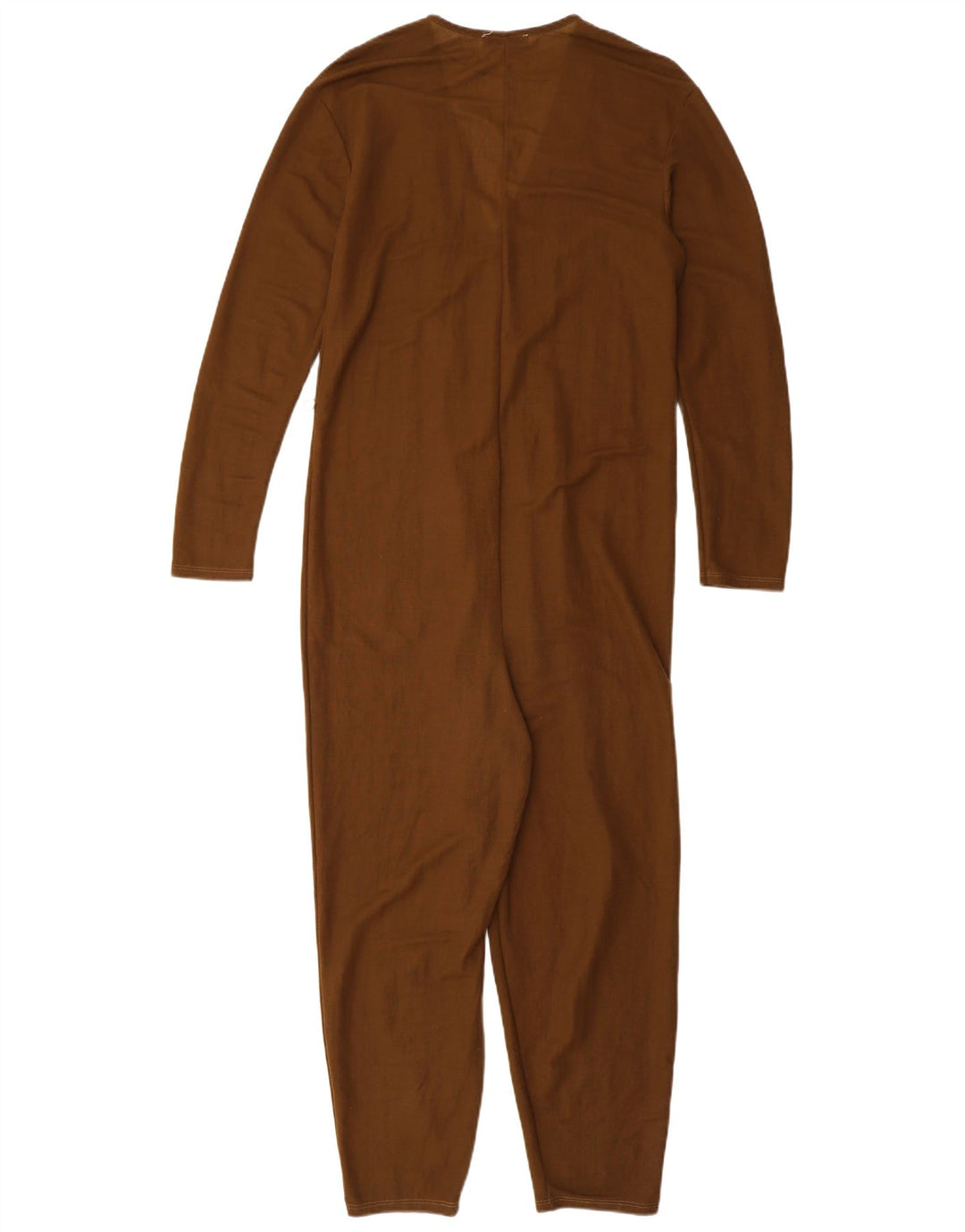 ZARA Langærmet Jumpsuit til kvinder UK 10 Lille brun viskose