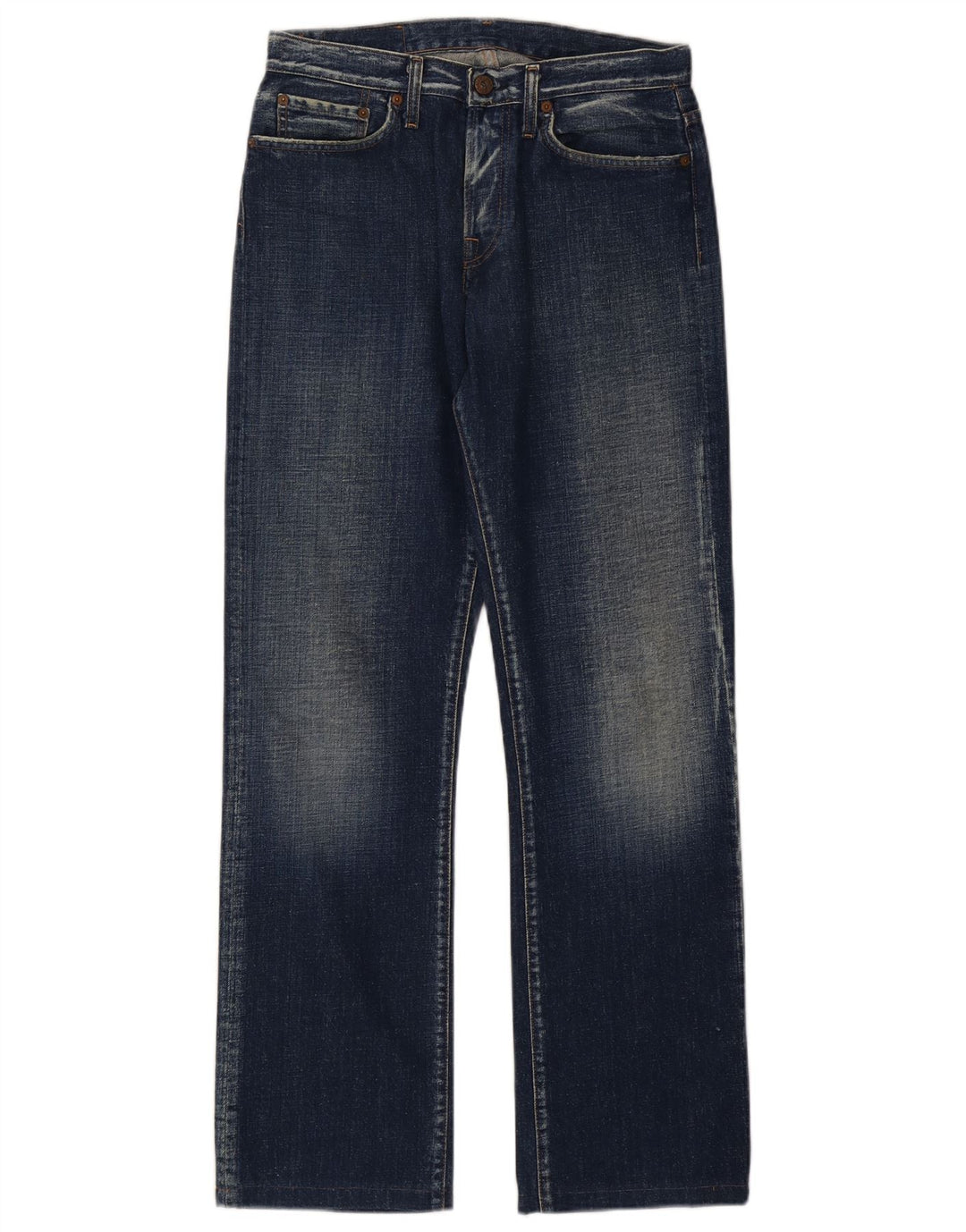 Replay Dame Straight Jeans W29 L32 Marineblå Bomuld