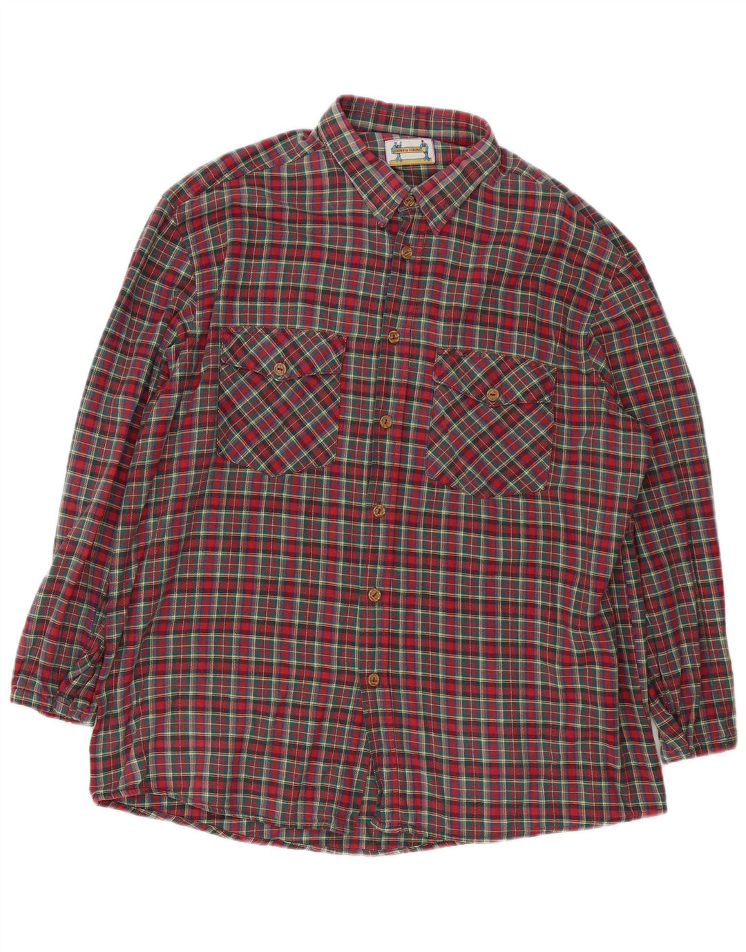 Vintage flannelskjorte til mænd XL rød ternet