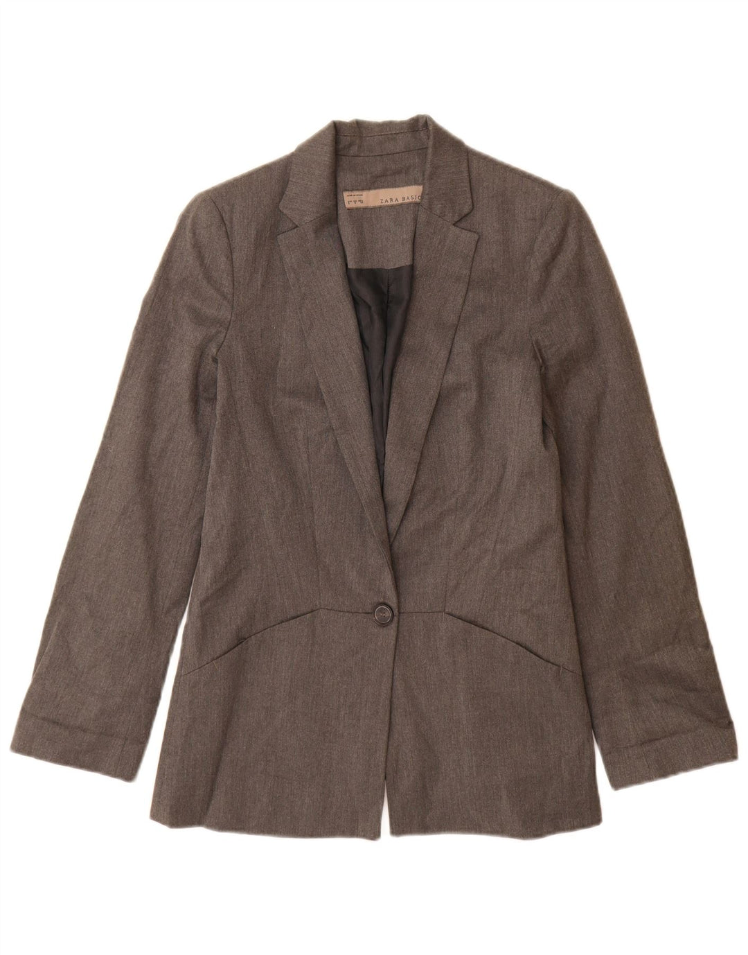 Zara Herre 1 Knap Blazer Jacket UK 10 Lille Grå