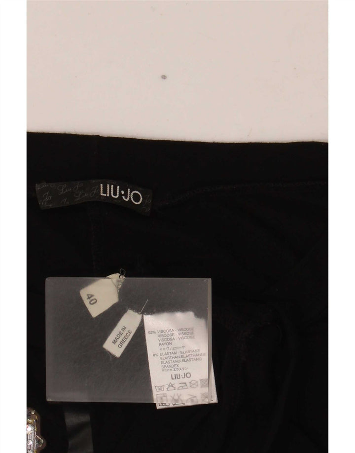 Liu Jo Dame Batwing Grafisk Top 3/4 ærme IT 40 Small Black Viscose