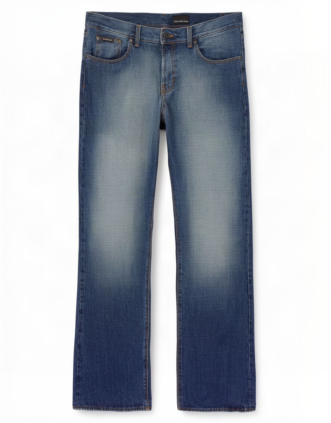 Calvin Klein Herre Straight Jeans W33 L34 Blå Bomuld