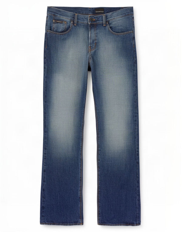 Calvin Klein Herre Straight Jeans W33 L34 Blå Bomuld