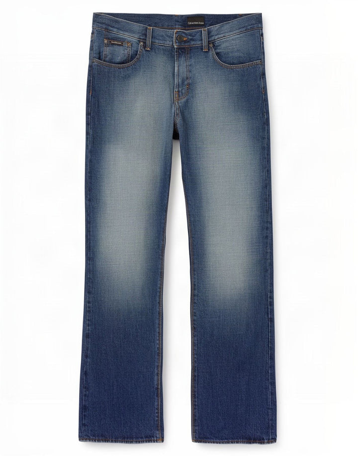Calvin Klein Herre Straight Jeans W33 L34 Blå Bomuld