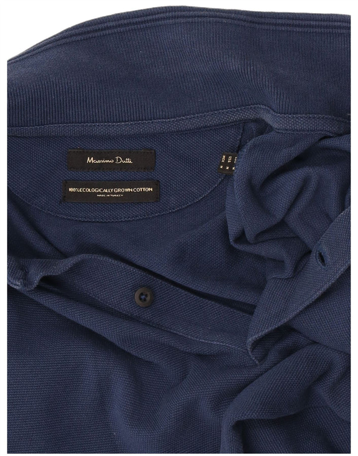 Massimo Dutti Herre poloshirt Medium Navyblå Bomuld