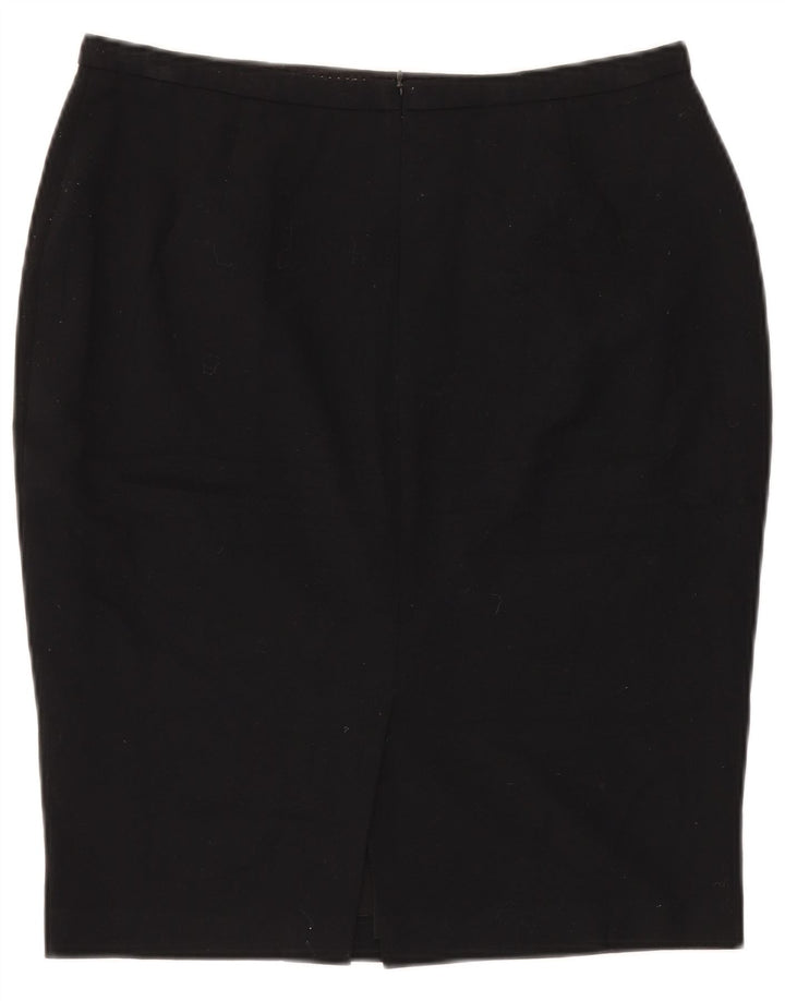 Marks & Spencer Womens Pencil Skirt UK 14 Large W32 Black Polyester